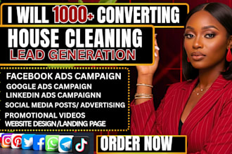 1000 house cleaning leads commercial office janitorial booking leads facebook ad