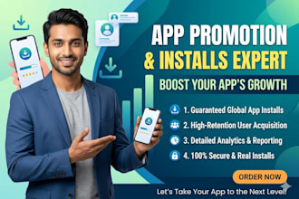 android mobile app promotion, game promotion, app install, ios install