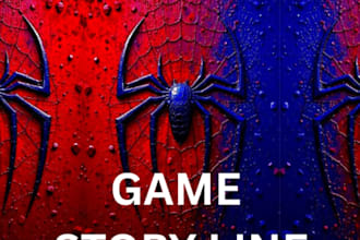 write amazing storyline for your game, in different scene
