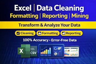 clean, format, merge, and deduplicate excel data