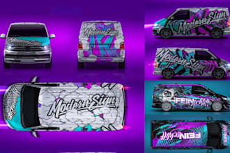 create truck wrap illustration vehicle cartoon rat fink style monster hot rod