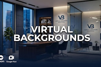 create professional zoom virtual backgrounds with your logo
