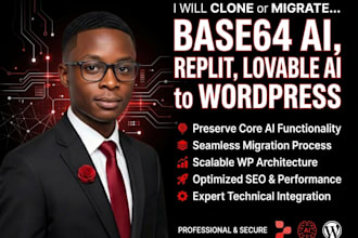 clone or migrate base44 ai replit lovable ai to wordpress website