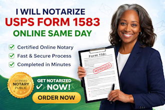notarize usps form 1583 online, available now, same day service