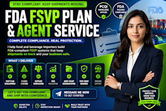 do fda supplier verification, fsvp plan and US agent service