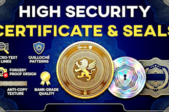 high security seals, holograms, and anti counterfeit patterns