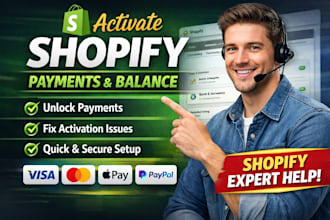 activate shopify payments or shopify balance in your shopify