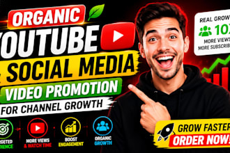 organic youtube growth, promotion and google ads marketing