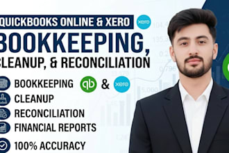 do quickbooks and xero bookkeeping, cleanup and reconciliation