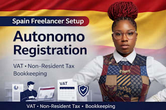 spanish autonomo registration, non resident income  tax, freelance bookkeeping