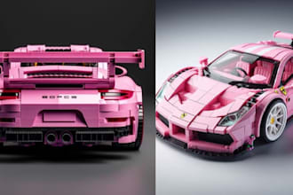 design 3d lego model, technic car, house, minifigure and moc with pdf manual