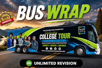 design custom bus wrap van wrap and truck wrap