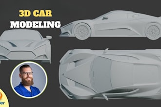 create photorealistic 3d car modeling, vehicle design and rendering