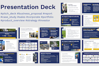 design pitch deck presentation business proposal report case study