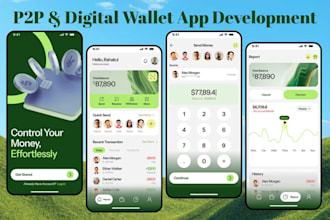 develop secure p2p payment app digital wallet app fintech app bill payment app