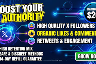 provide organic x twitter growth and engagement