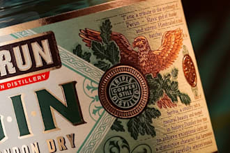 do create vodka, wine, gin, rum or liquor bottle label design for your brand