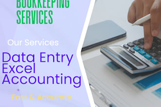 do bookkeeping, data entry and excel financial tasks