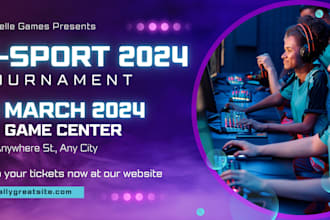 create esport website, tournament website, gaming website, football website