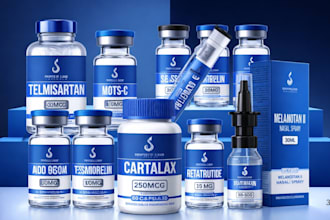 do product label design for vial label, peptide and sarms