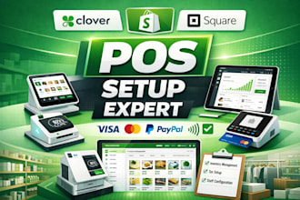 set up and optimize your clover, shopify, or square pos system