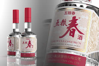 design bottle label and packaging for wine, whiskey, vodka, gin, rum or liquor