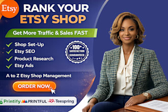 boost etsy shop traffic, sales and ranking with SEO and ads promotion