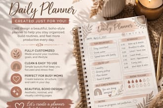 create a custom daily planner or routine for you