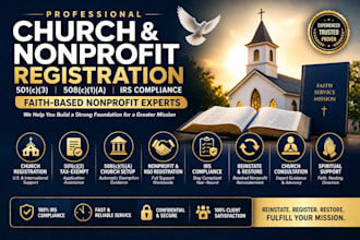 register your church and nonprofit 501c3 with irs compliance and fiscal registra