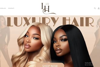 design hair extension shopify store