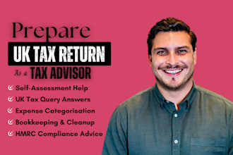 prepare UK tax return and be your expert UK accountant for vat accounts
