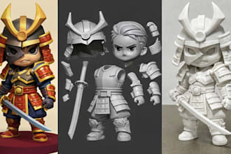 turn your 2d image sketch, photo to realistic 3d model stl for 3d printing