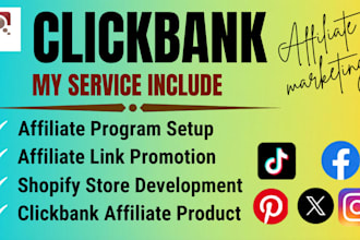 do affiliate marketing, clickbank promotion and amazon affiliate
