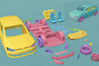 create resin ready stl car model, scale car, car body kit, hollowed stl ready