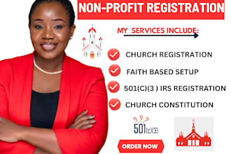 file 501c3 nonprofit, 508c1a church registration, tax exempt status, bylaw, 1023