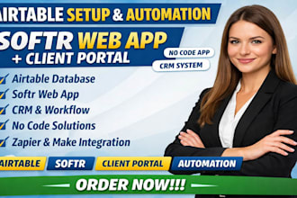 setup your airtable database airtable automation softr web app client portal