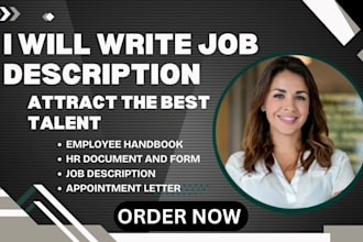 write job description job posting, hr content for hiring recruitment job adverts