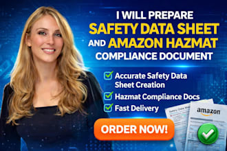 prepare safety data sheet and amazon hazmat compliance document