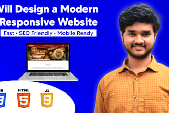 design websites modern responsive using ccs HTML and js