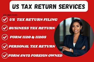 prepare us tax returns efile 1040 1065 1120 5472 individual and business tax