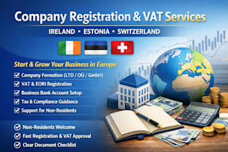 register your company and handle vat in ireland, estonia, or switzerland
