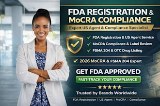 provide expert fda registration, mocra compliance, and US agent services