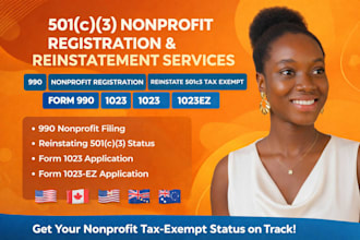 990, nonprofit registration, reinstate 501c3 tax exempt, form 990, 1023 ,1023ez