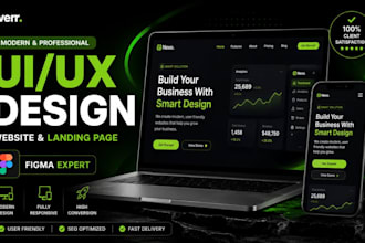 design modern website UI UX and landing page in figma