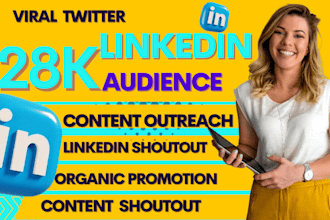 share link content 280k linkedin marketing x twitter app yt promotion shout