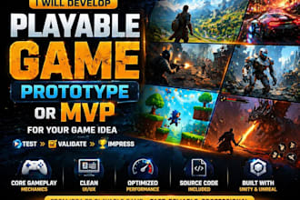 develop playable game prototype or mvp for your game idea