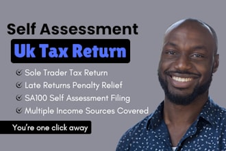 file your UK self assessment tax return sa100 for sole trader