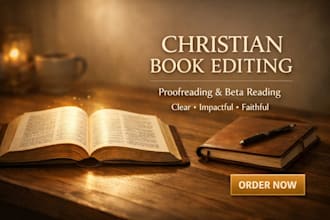 beta read, proofread and edit your christian or devotional book