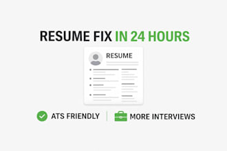 write edit or fix your resume for jobs internships and career change