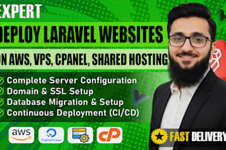 deploy laravel website on AWS, vps, cpanel or shared hosting